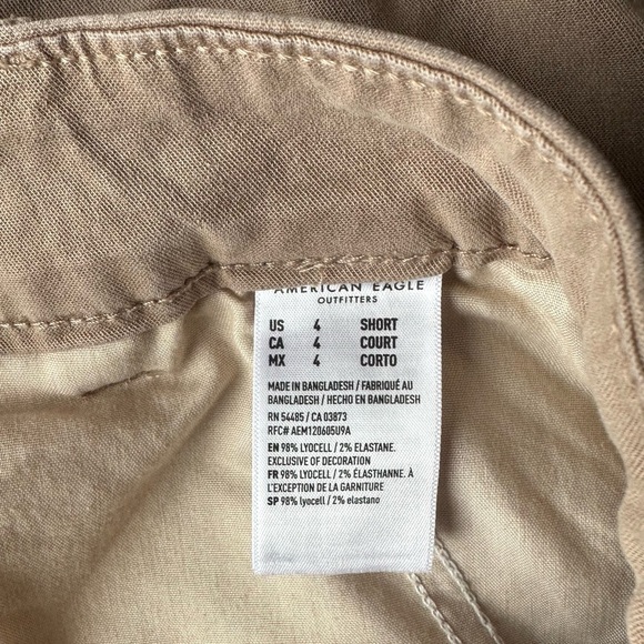 American Eagle AE Dreamy Drape Mid Rise Baggy Trouser Tan - Picture 6 of 7